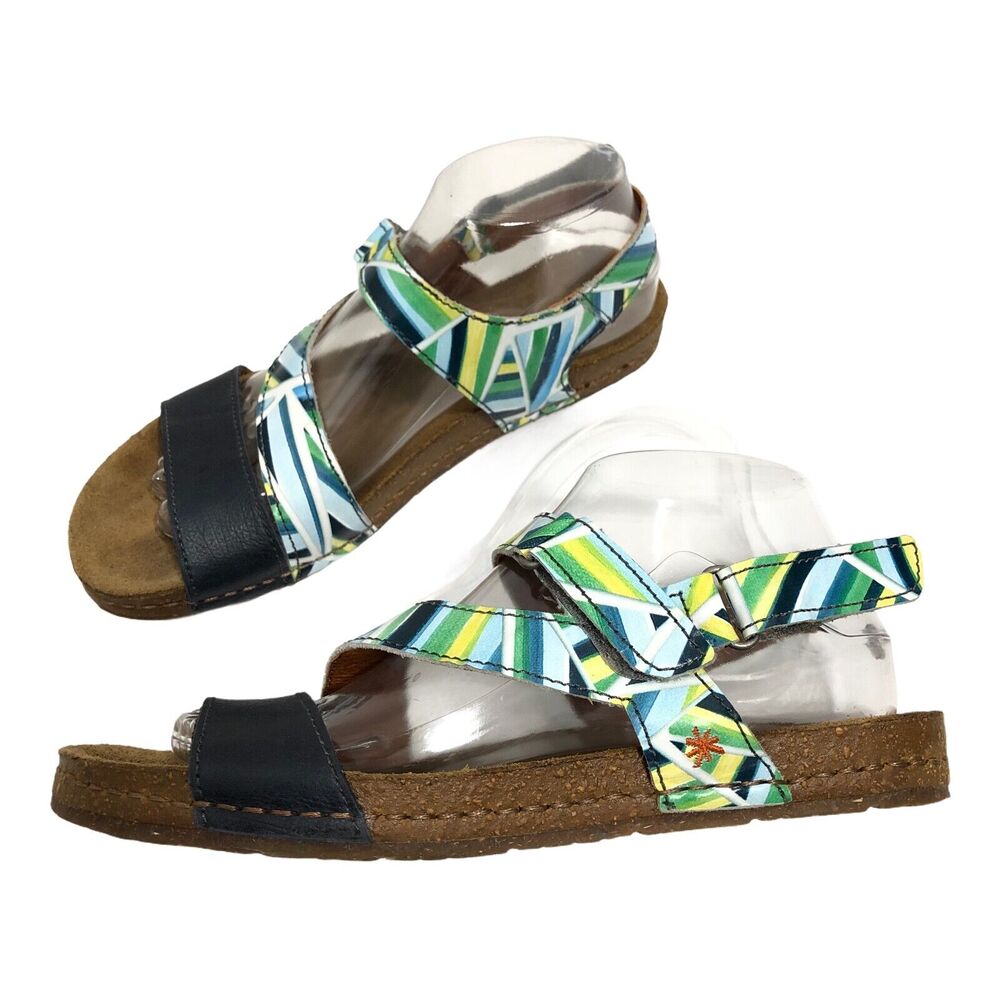 The Art Company Leather Footbed Sandals Quarter Ankle Strap Strappy Shoes 40 / 9